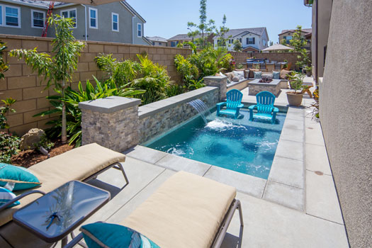 Southern California Sideyard Custom Pool Design - Bliss in a Tight Space - Swan Pools