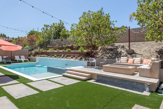 Southern California Sideyard Custom Pool Design - Bliss in a Tight Space - Swan Pools