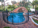 Click on the picture for a larger image of the Removable Safety Fence Installation example.