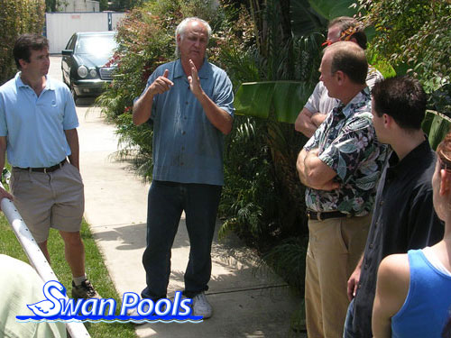 Swan Pools award winning designers design custom swimming pool construction projects.